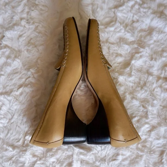 Vintage Cole Haan Country - Loafer slip on block style heel - 90s - Beige 7 - Picture 7 of 8